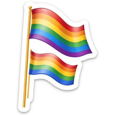 LGBTQ pride flag sticker