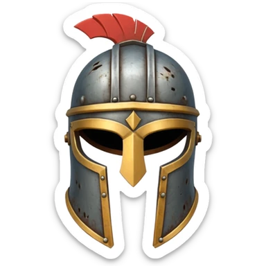 gladiator helm, front view sticker
