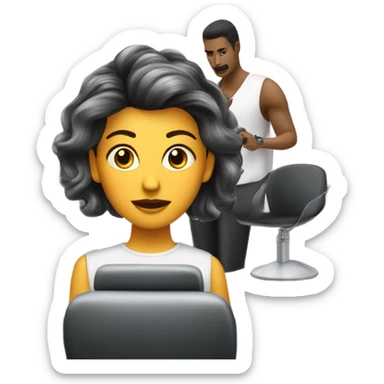 At the hairdresser sticker