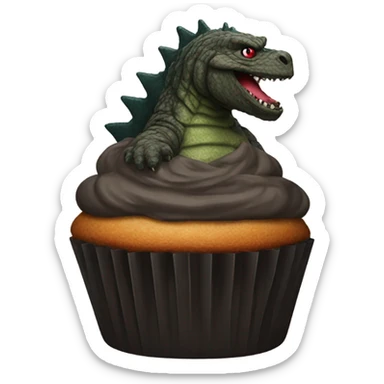 Godzilla muffin  sticker