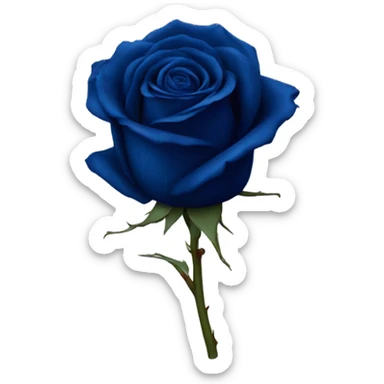 real dark blue rose sticker