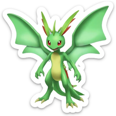 Shiny Vikavolt-Flygon-Pokémon-Fakémon Full Body sticker