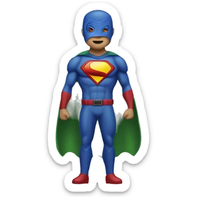 sidekick superhero logo (ambiguous gender) - rhythm logo included in some way sticker