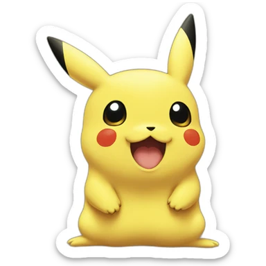 pikachu face kiss sticker