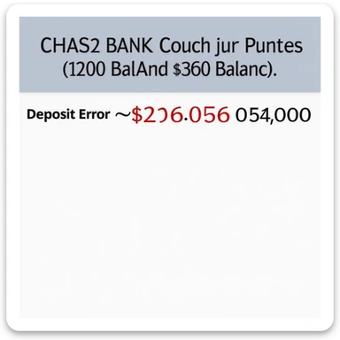 a iphone screenshot showing a chase bank balance of -$420,069,000, "deposit error" the numbers are shown in red, indicating a negative balance sticker