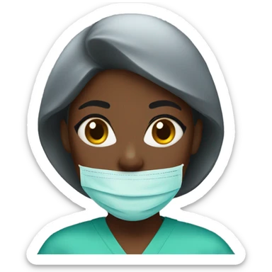 Black surgeon girl sticker