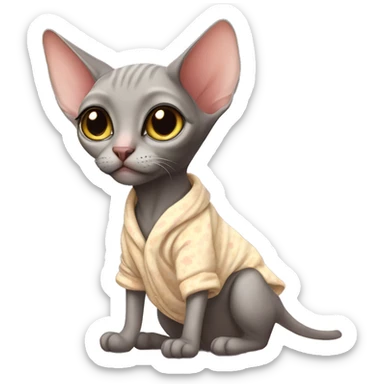 Sphinx cat in pijamas sticker