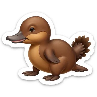 Platypus whit castor tail sticker