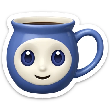 Coffee MUG WITH BLUEBERRY ON THE MUG sticker