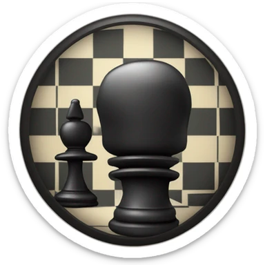 black Chess Pawn sticker
