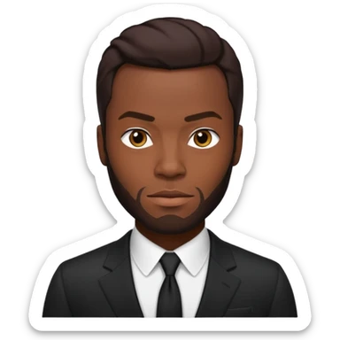 Yahya Abdul-Mateen II with dark brown hair sticker