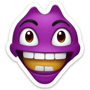 terrifying happy face sticker