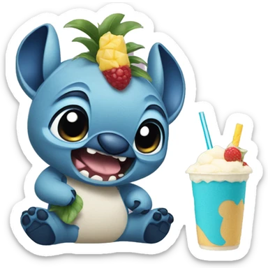 Stitch with pinocolada sticker
