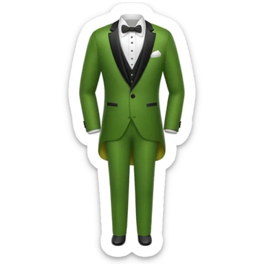 Pickle wearing a tuxedo and dress pants  sticker