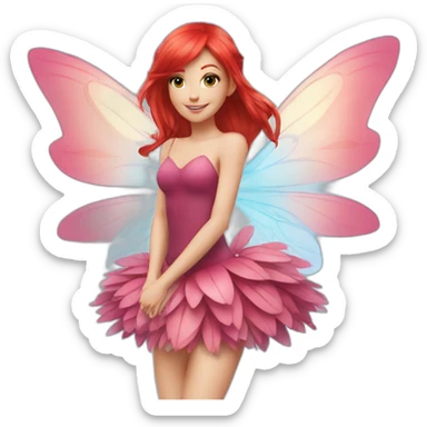 bloom-the-winx-girl-blue-fairy-wings-red-hair sticker