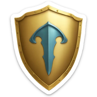 golden paladin shield sticker