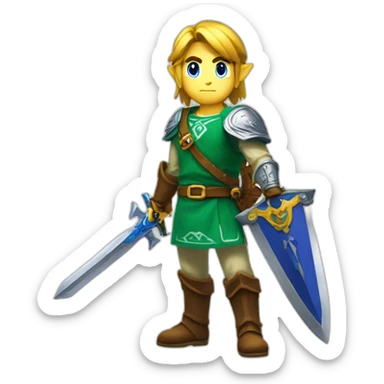link with epic master sword sticker