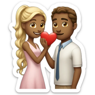 A man gives a heart to my girl sticker