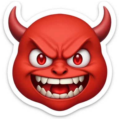 Evil emoji sticker