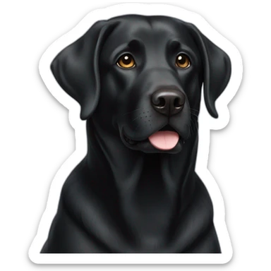 Black Labrador sticker