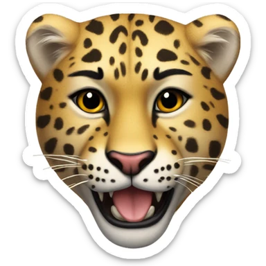 corazon de leopardo sticker