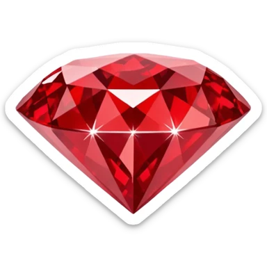 red glitter diamond sticker