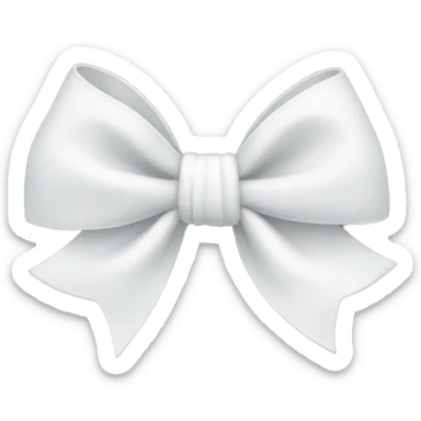 White bow sticker