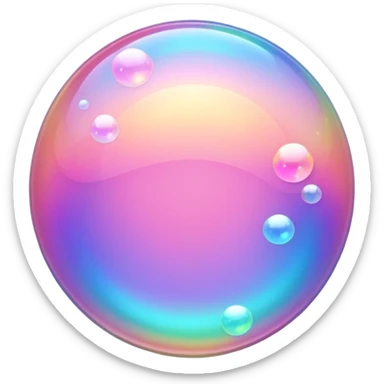 pink sparkling shiny bubble sticker