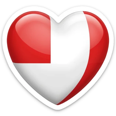 heart with polish flag🇵🇱 sticker