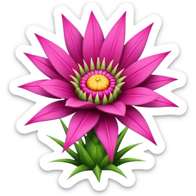  carnivorous pink flower with spikes sticker