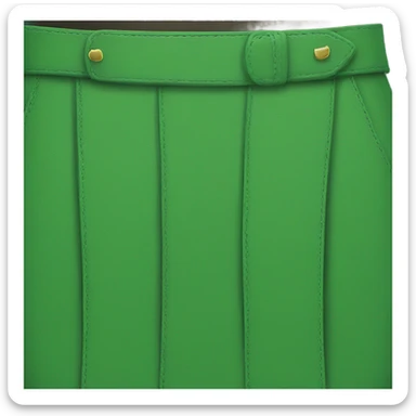 Green leather mini skirt isolated sticker
