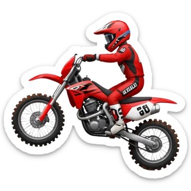 Motocross чёрный с красным sticker