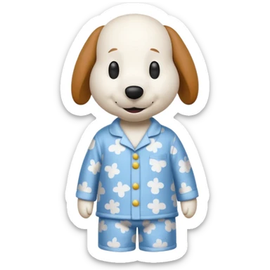 Snoopy in pajamas  sticker