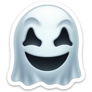 ghost face happy sticker