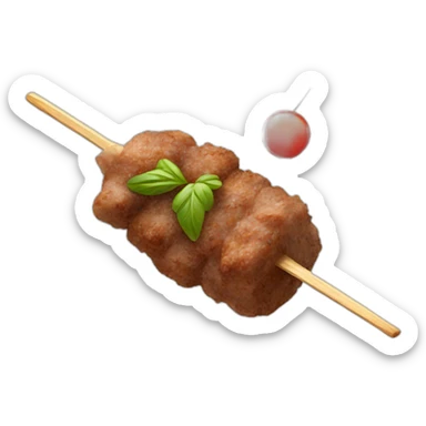 a skewer of lamb kebab sticker