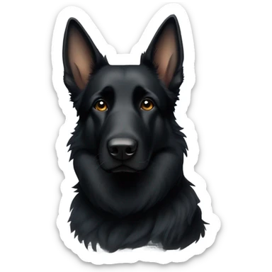 German shepard black and have a lot of furs sticker