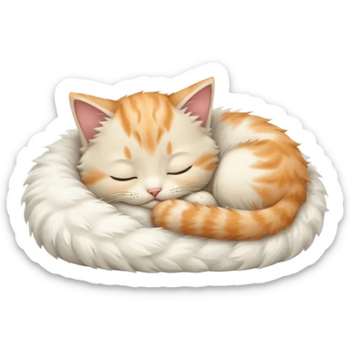 kitten sleeping sticker