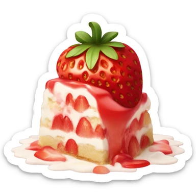 Strawberry dessert sticker