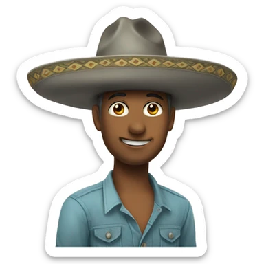 Delfín con sombrero sticker