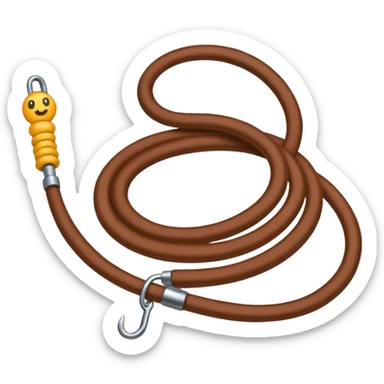 a coiled whip, emoji style sticker