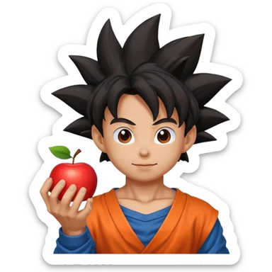 combine a fruit and goku sticker