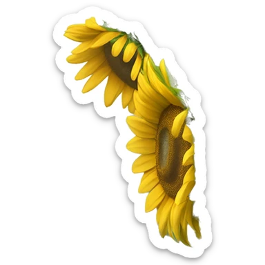 un girasol abrazando a otro giras sticker