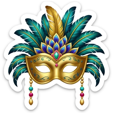 carnival mask sticker