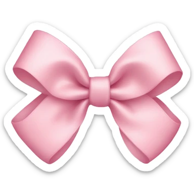 light pink bow on light pink bow sticker