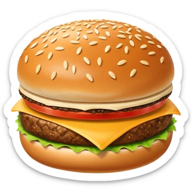 hamburger bun without patty or veg, just bun sticker