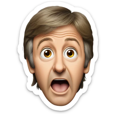 Paul McCartney surprised sticker