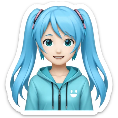 Hatsune Miku as a emoticon sticker