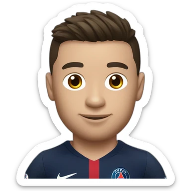 ronaldo avec le maillot du psg avec messi sticker