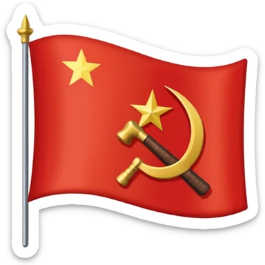 Flag of Russia but in Soviet socialist sticker