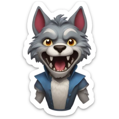 alice in wonderland werewolf sticker